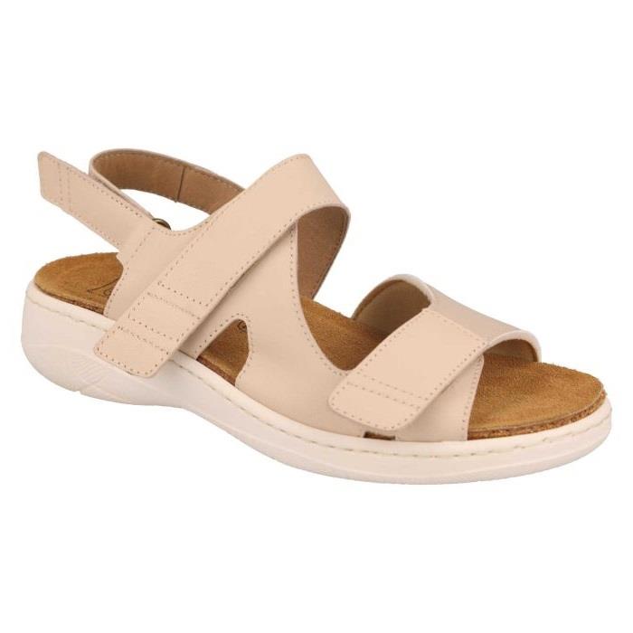 Women's Wide Fit DB Mallow Sandals in Navy Leather - Image 8