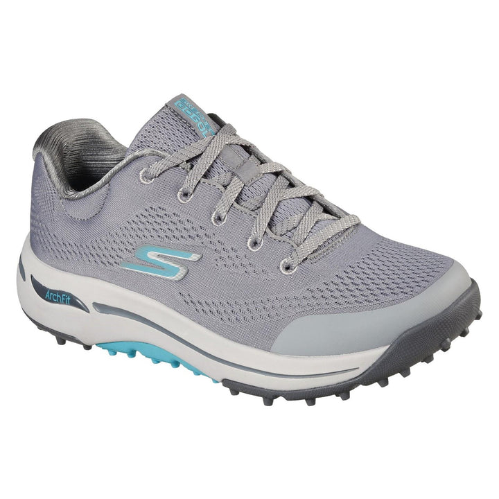 Women's Wide Fit Skechers 123006 Go Golf Arch Fit Sports Trainers in Grey/Blue - Image 8