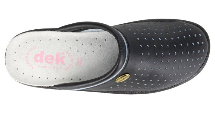 Womens Wide Fit DEK L706 Clogs in Black - Image 1