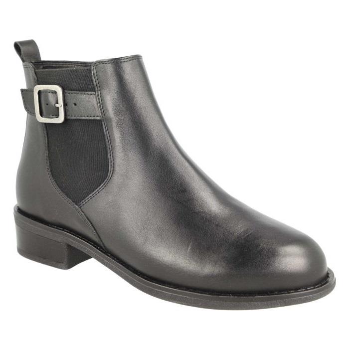 Women's Wide Fit DB Esme Boots in Black Leather - Image 1