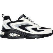 Women's Wide Fit Skechers 177424 Tres Air Uno Street Fl Air Trainers -  Black/White