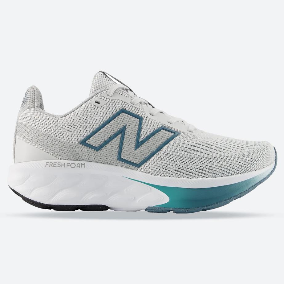 Women's Wide Fit New Balance M5206IE Walking/Running Trainers - Fresh Foam in Light Grey/Teal - Image 1