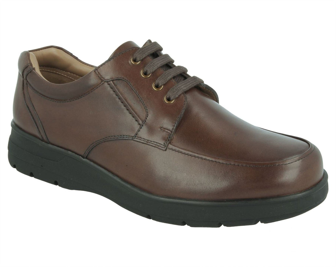 Mens Wide Fit DB Congo Shoes in Black Smooth Leather - Image 7
