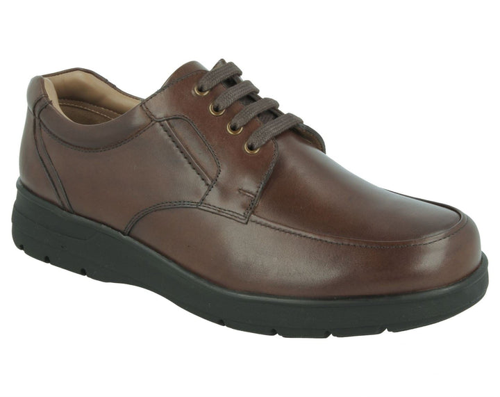Mens Wide Fit DB Congo Shoes in Black Smooth Leather - Image 1