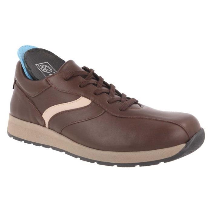 Men's Wide Fit DB Maurice Trainers in Black Leather - Image 8