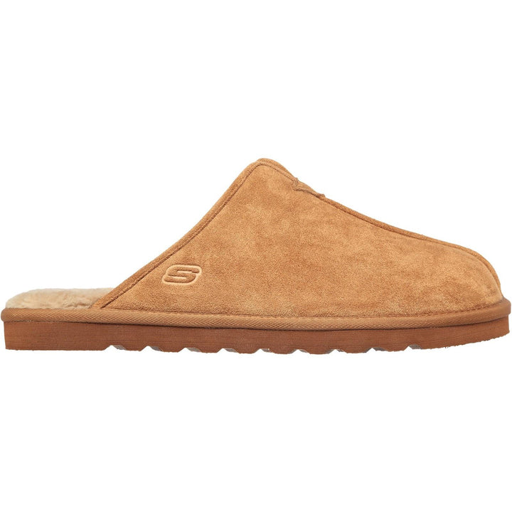 Men's Relaxed Fit Skechers 66094 Renten Palco Slippers - Tan