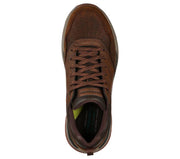Men's Wide Relaxed Fit Skechers 66204 Benago Street Wear Treno Walking Trainers - Dark Brown