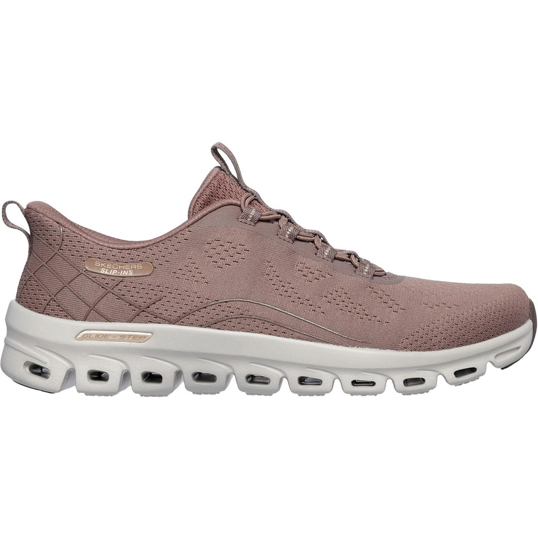 Women's Wide Fit Skechers 104750 Slip-ins Glide Step Elevate Amaze Trainers in Burgundy - Image 9