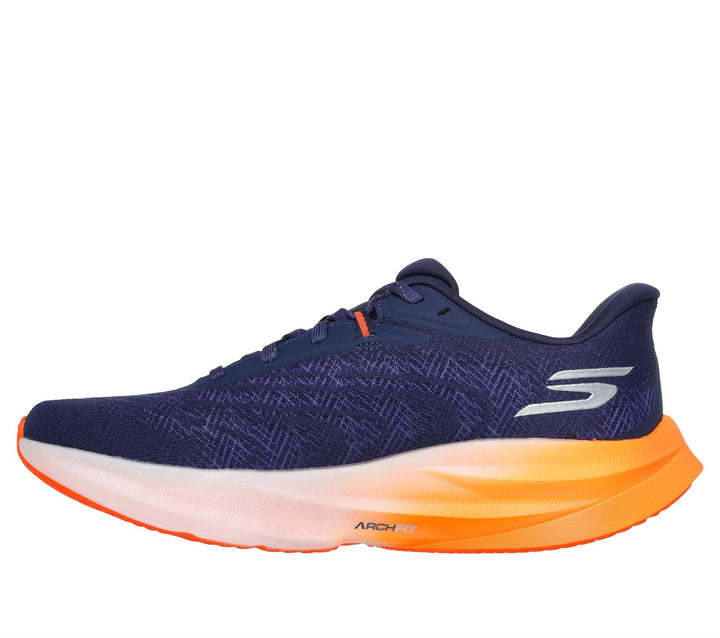 Men's Wide Fit Skechers 246200 Go Run Ride 12 Trainers in Navy/Orange - Image 1
