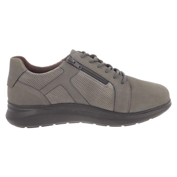 Men's Wide Fit DB Samuel Zip/Lace Up Trainers in Black Leather / Black Mesh - Image 1