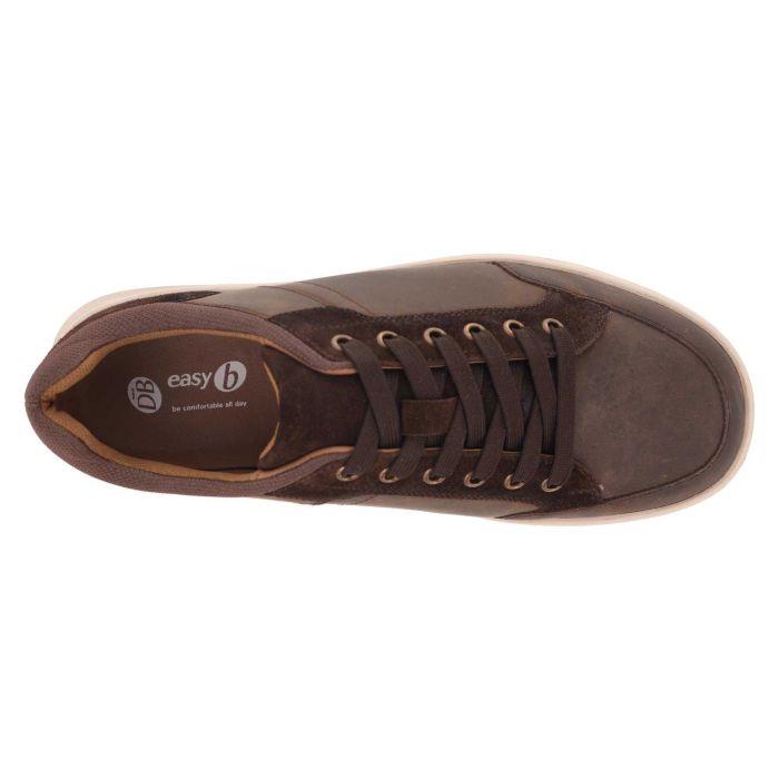 Men's Wide Fit DB Albie Shoes in Navy Leather / Navy Suede - Image 1