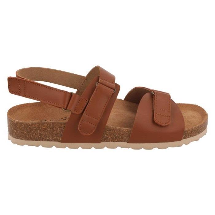 Women's Wide Fit DB Nettle Sandals in Tan Leather - Image 1