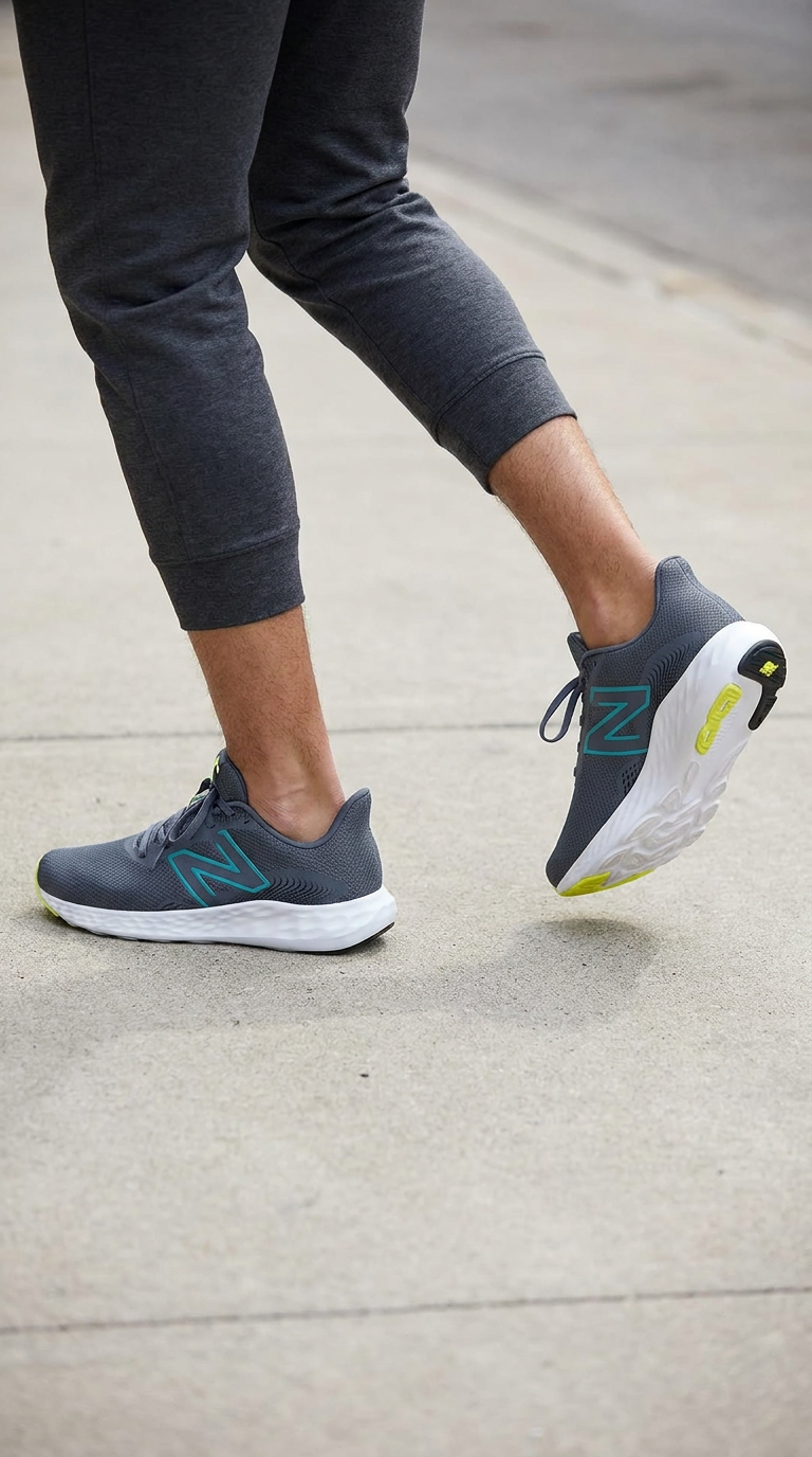 Men's Wide Fit New Balance Dynasoft M41128A Walking/Running Trainers in Graphite - Image 4