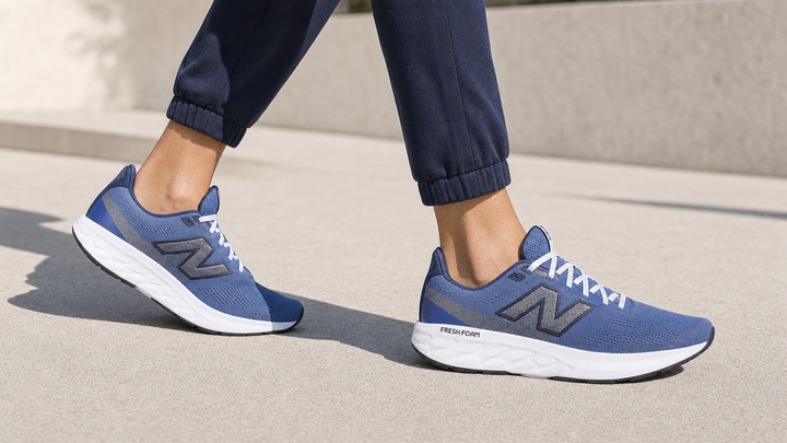 Women's Wide Fit New Balance M52028X Walking/Running Trainers - Fresh Foam in Navy/White - Image 1