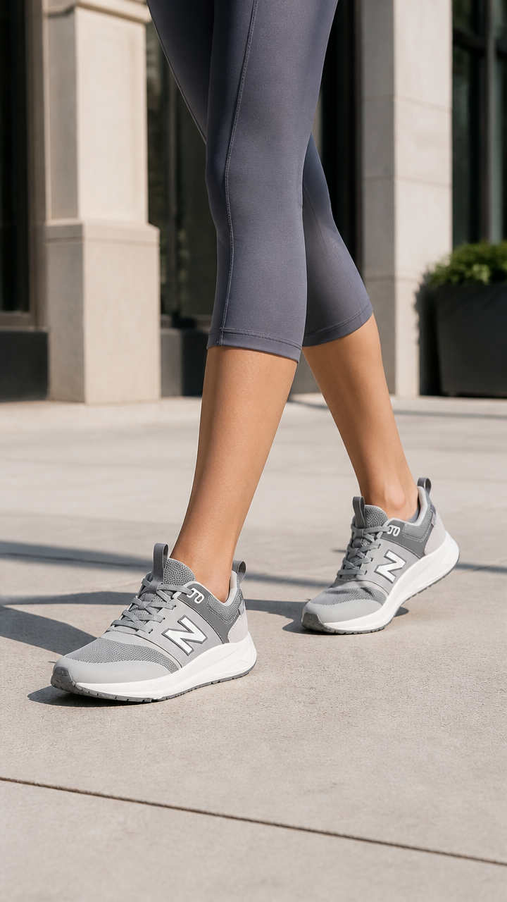 Women's Wide Fit New Balance U9009HG Walking/Running Trainers in Raincloud - Image 4