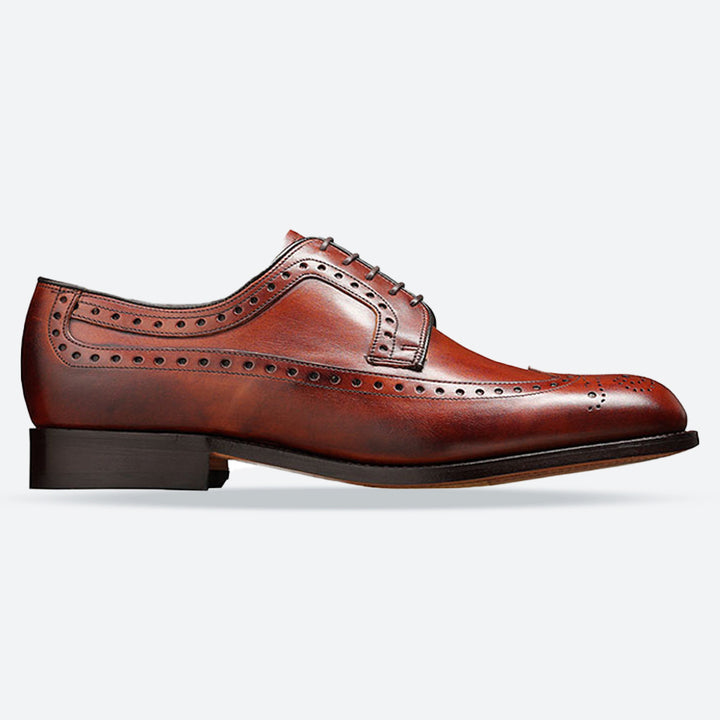 Mens Wide Fit Barker Portrush Shoes in Brown - Image 5