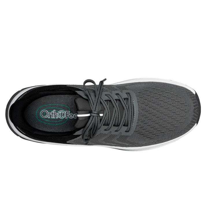 Men's Wide Fit Orthofeet 20017 Tilos Hands-free Trainers in Grey - Image 1