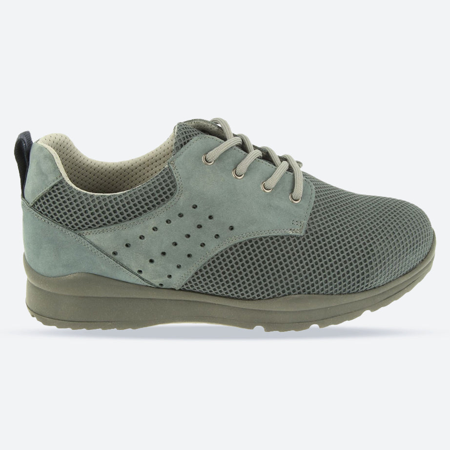 Mens Wide Fit DB Archie Shoes in Black Mesh/Nubuck - Image 9