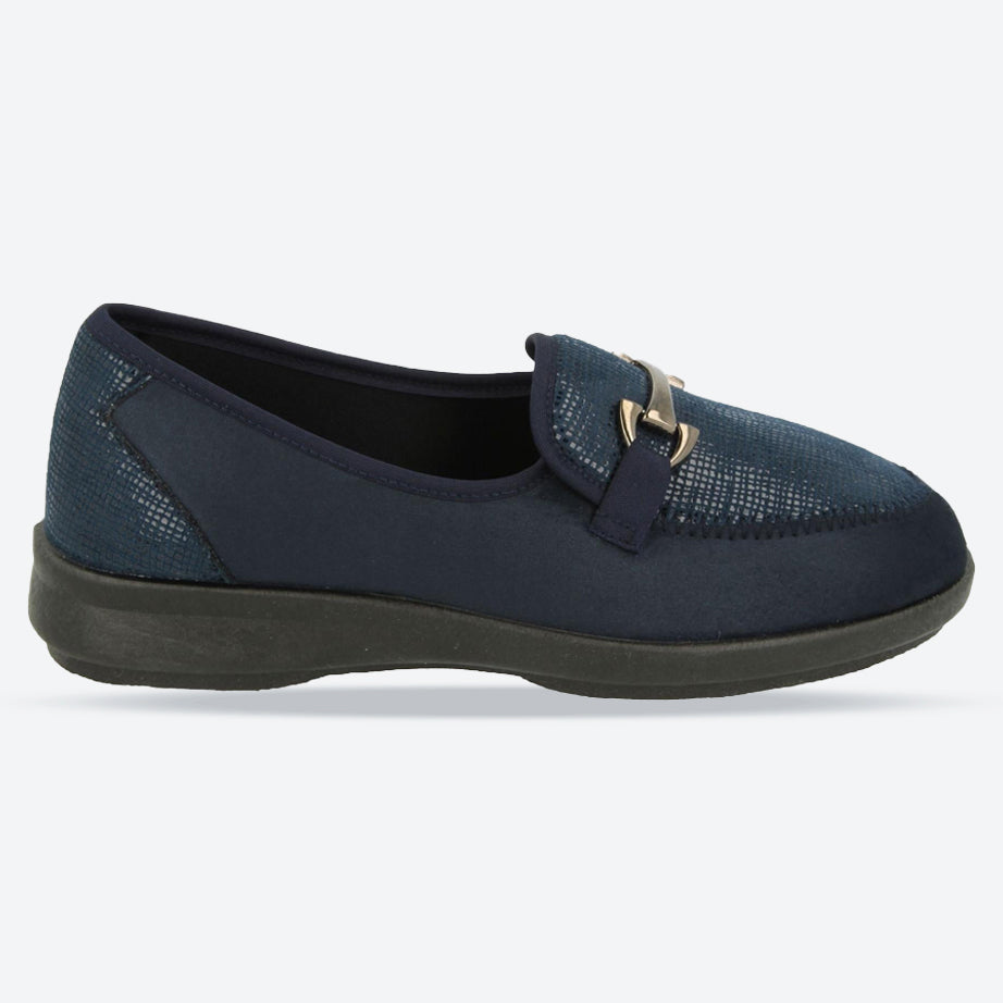 Womens Wide Fit DB Aster Vegan Shoes in Black Stretch - Image 16