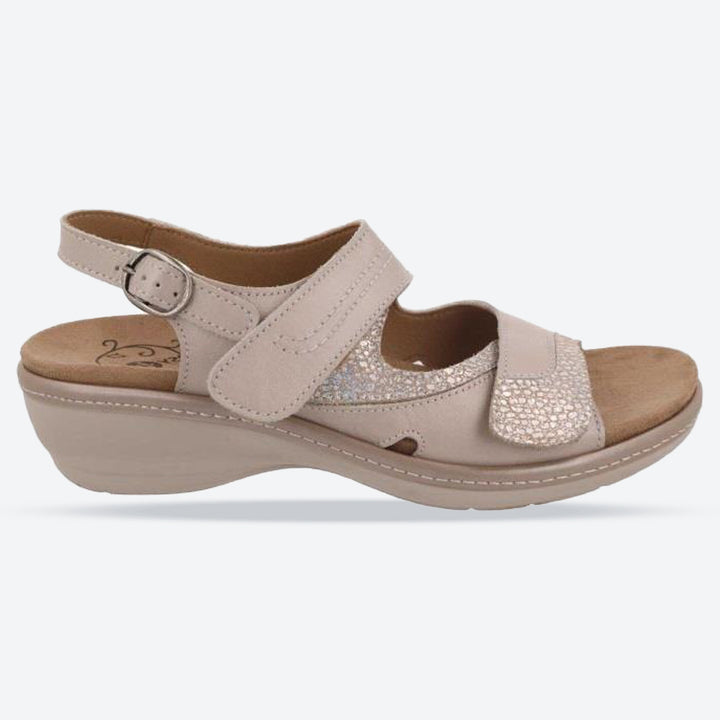 Women's Wide Fit DB Comfrey Sandals in Sky Blue Leather - Image 1