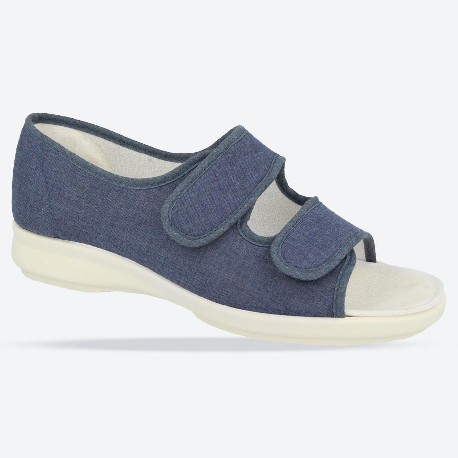 Womens Wide Fit DB Cora Canvas Shoes in Beige Canvas - Image 6