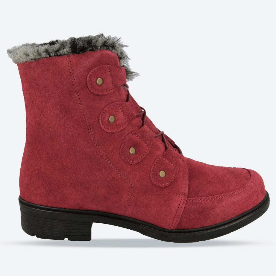 Womens Wide Fit DB Crawley Boots in Red - Image 17