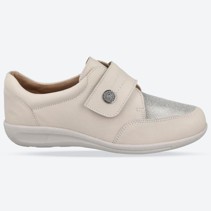 Women's Wide Fit DB Ember Shoes in Black Leather - Image 1