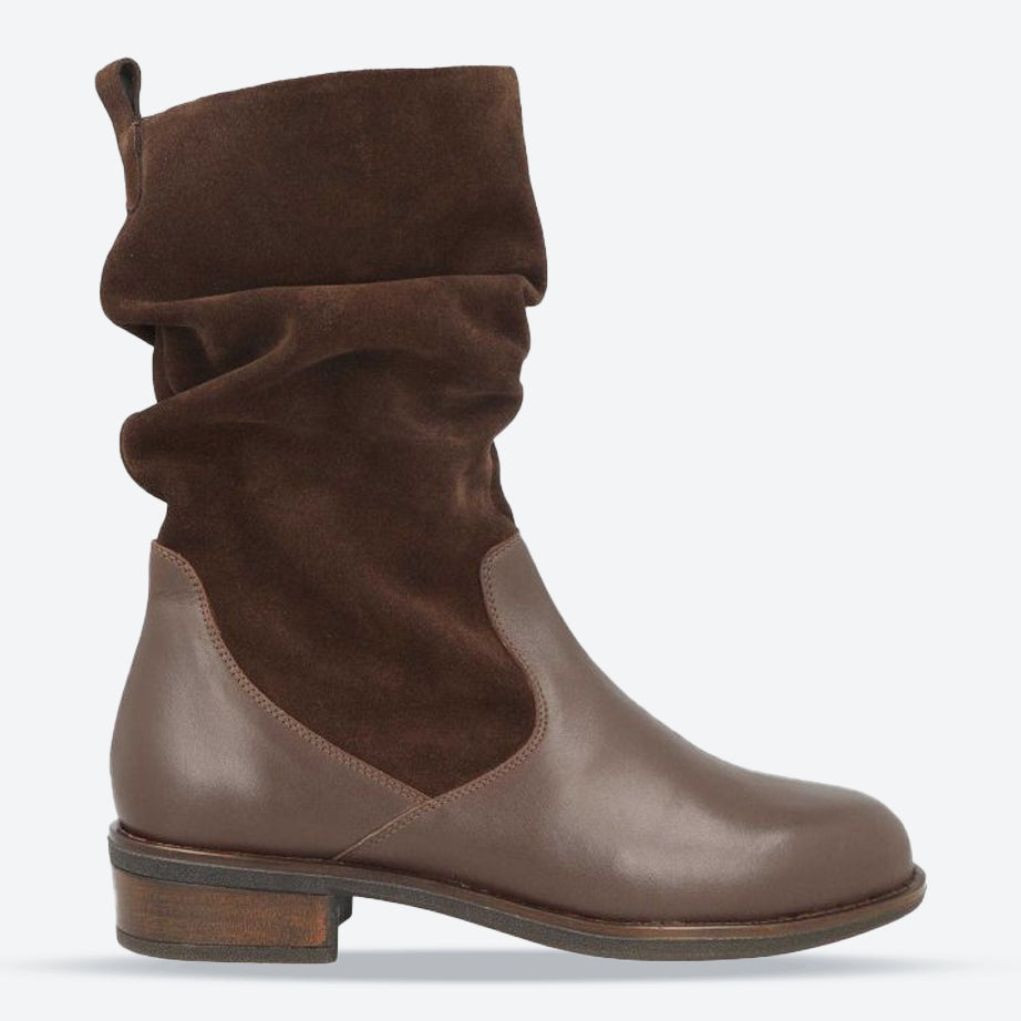 Women's Wide Fit DB Hornbeam Boots in Black Leather / Suede - Image 8