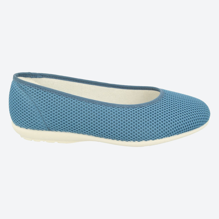 Womens Wide Fit DB Melissa Slippers in Black Textile - Image 5