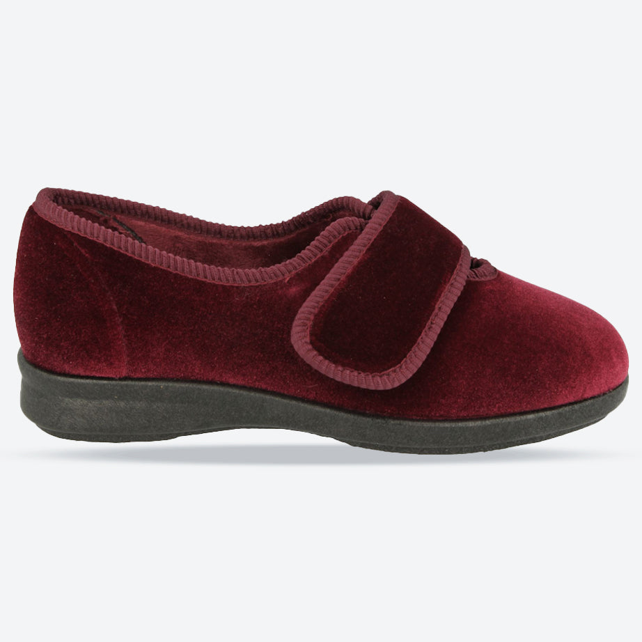 Womens Wide Fit DB Nellie Slippers in Black Stretch - Image 10