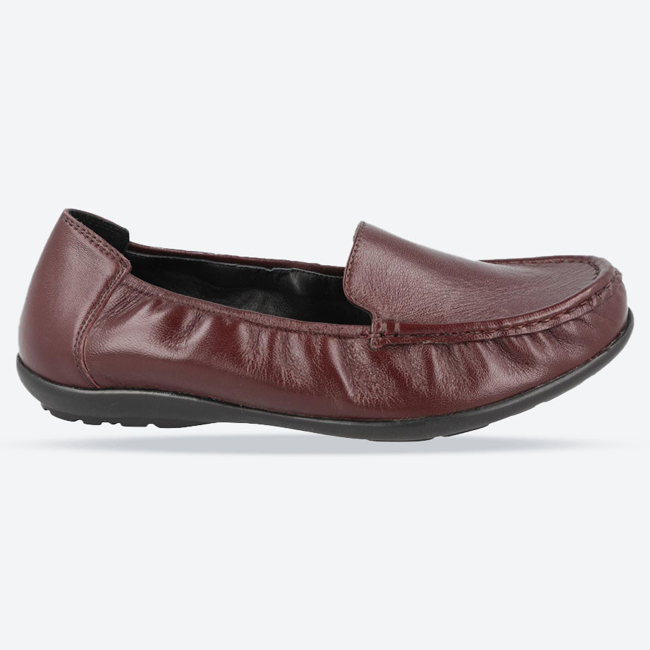 Women's Wide Fit DB Partridge Loafer Shoes in Black Leather - Image 10
