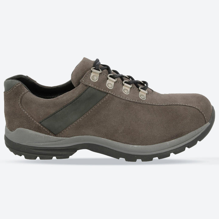 Womens Wide Fit DB Utah Waterproof Hiking Shoes in Brown suede - Image 1