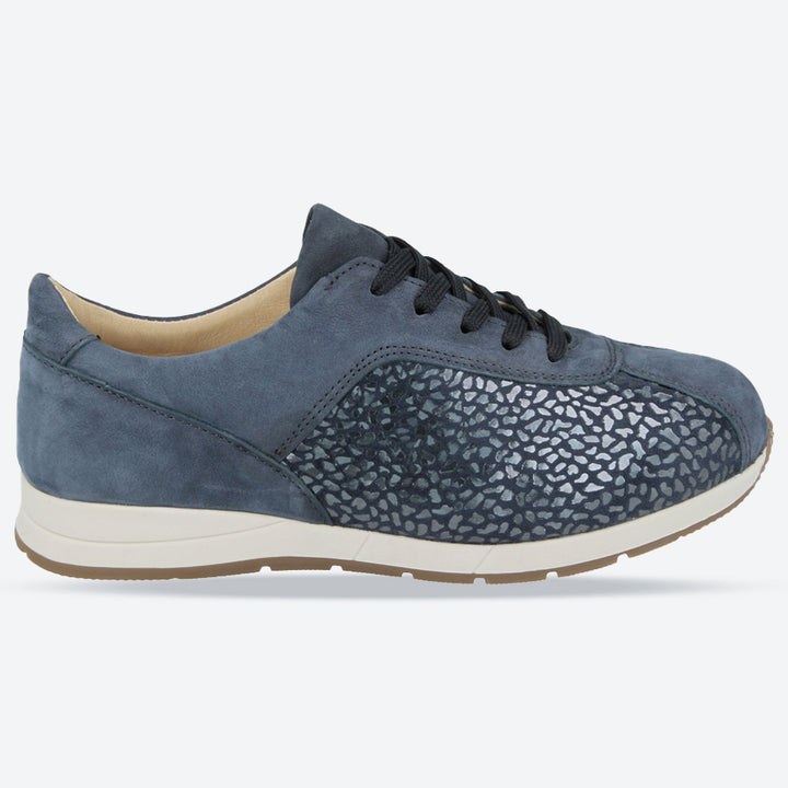 Womens Wide Fit DB Whitworth Canvas in Black & Stretch - Image 1