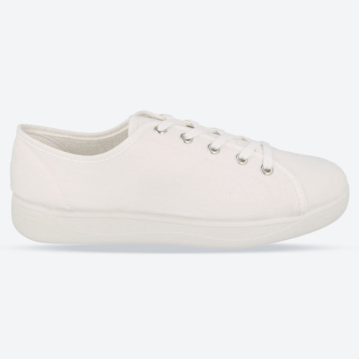 Womens Wide Fit DB Yoko Canvas in Washed Black - Image 1