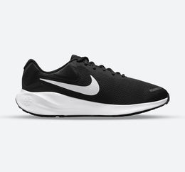 Men's Wide Fit Nike DD8475-003 Revolution 6 Running Trainers in Black/White - Image 1