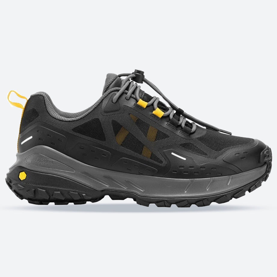 Men's Wide Fit Fitville Creekcross V1 Waterproof Hiking Trainers in Black/Grey - Image 1
