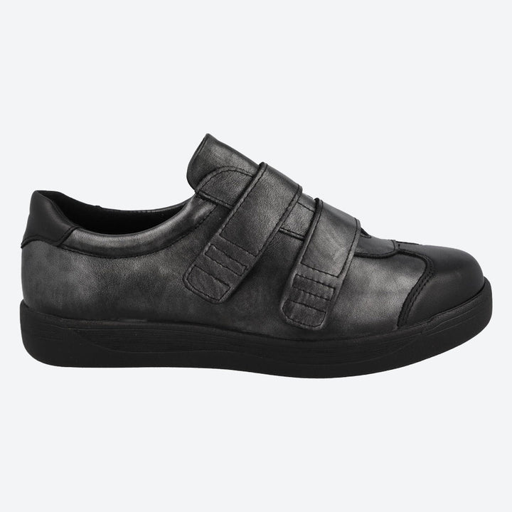 Women's Wide Fit DB Grasshopper Shoes in Black Leather - Image 1