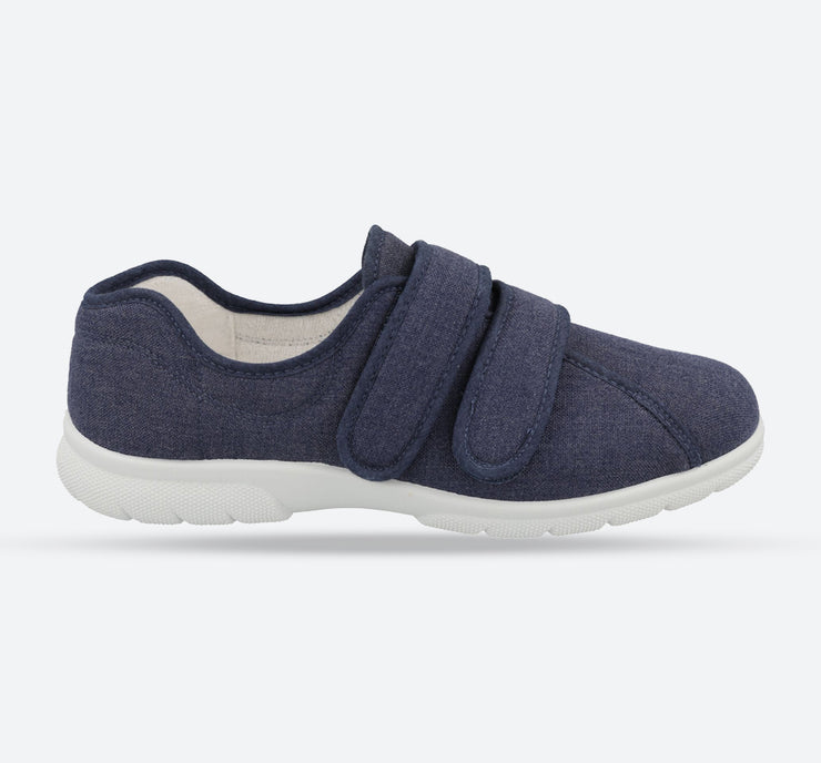 Wide fit mens canvas shoes Clearance
