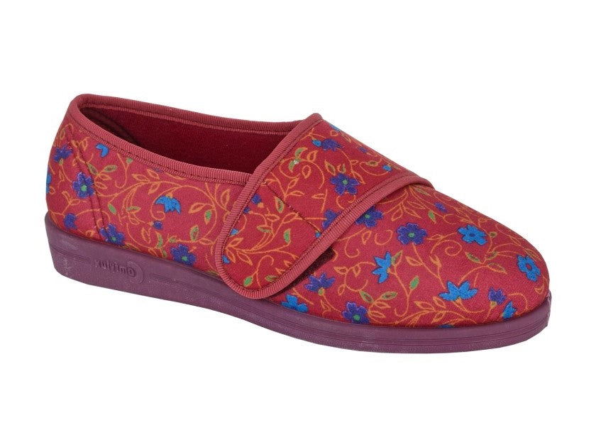 Womens Wide Fit Comfylux Sally Slippers