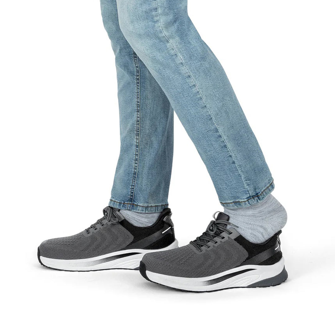 Men's Wide Fit Orthofeet 20017 Tilos Hands-free Trainers in Grey - Image 5