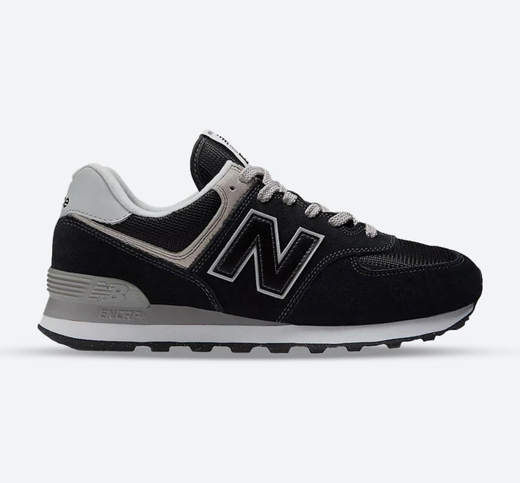 Men's Wide Fit New Balance  ML574EVB Running Trainers - Exclusive - Black/White ENCAP
