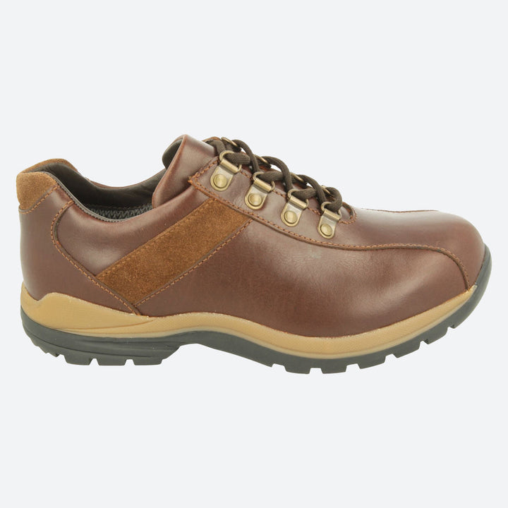 Mens Wide Fit DB Wyoming Walking Trainers in Black Suede - Image 1