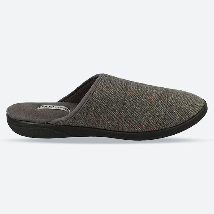 Mens Wide Fit Padders Stag Mule Slippers