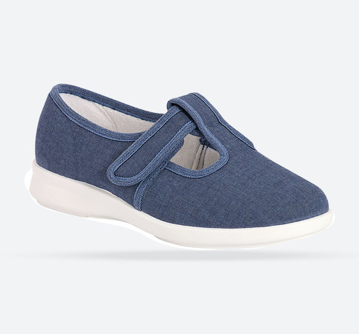 Womens Wide Fit DB Scroll Canvas Shoes