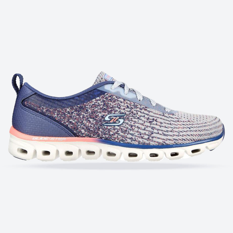 Women's Wide Fit Skechers 104325 Glide Step Sport - Head Start Trainers in Slate - Image 6