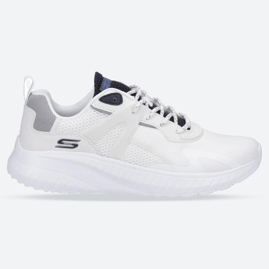 Men's Wide Fit Skechers 118034 Bobs Squad Chaos Trainers in White/Multi - Image 14