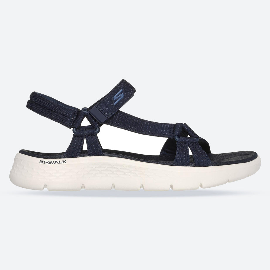 Women's Wide Fit Skechers 141451 Go Walk Flex Sublime Sandals in Navy - Image 1