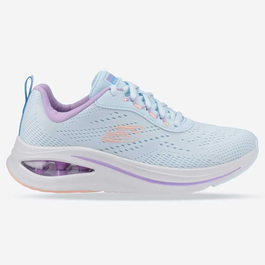 Women's Wide Fit Skechers 150131 Skech Air Meta - Aired Out Trainers in Charcoal/Multi - Image 12