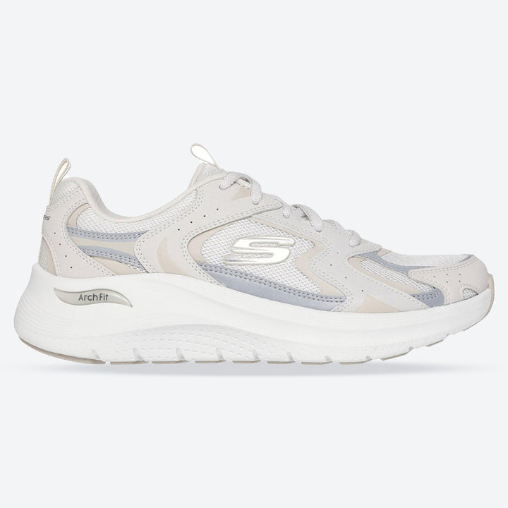 Women's Wide Fit Skechers 150332 Arch Fit 2.0 Vintage Luxe Trainers in Black/Rose Gold - Image 1