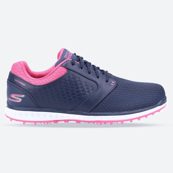 Womens Wide Fit Skechers 17003 Go Golf Elite 3 Grand Sports Trainers in Navy/Pink - Image 1